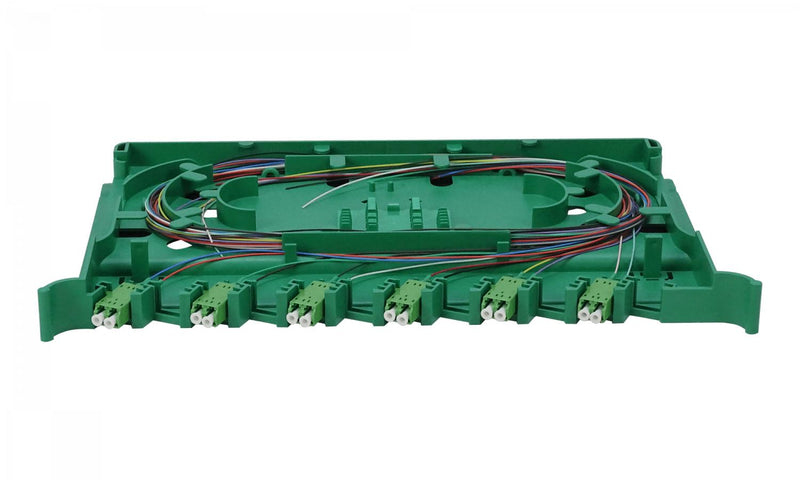 Bandeja 12-LC/APC para ODF con pigtails-SM y Clickbox