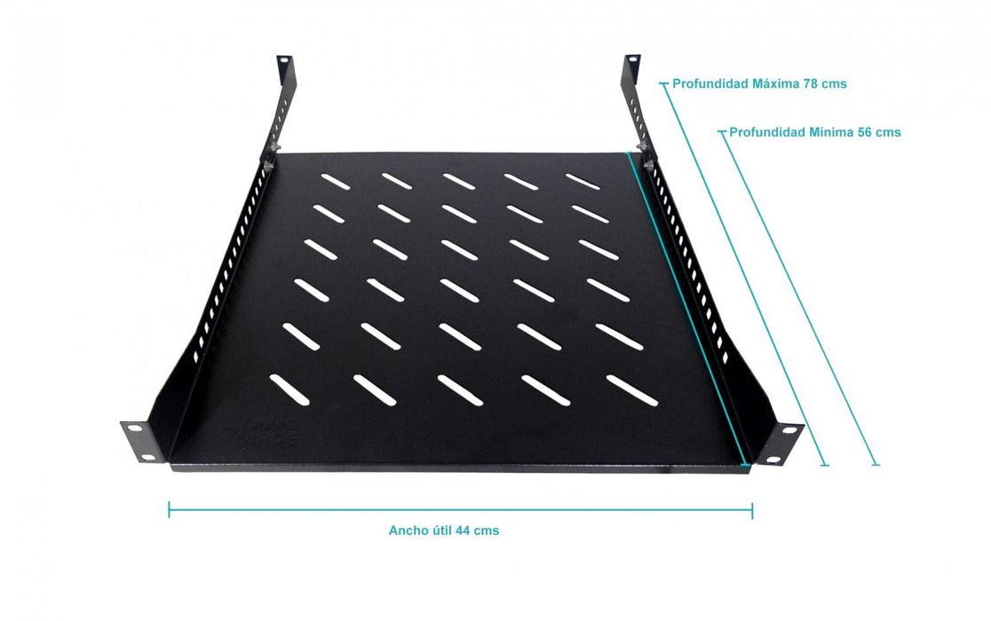 Bandeja ajustable para rack 1U con 2 Clickbox