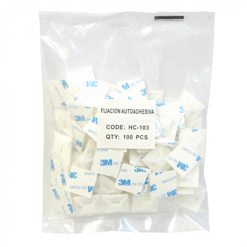 Base Autoadhesiva para Amarra Plástica 100-un Clickbox