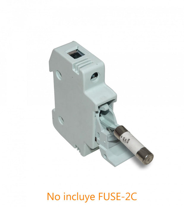 Base para Fusible Cilindrico en Riel Din Clickbox