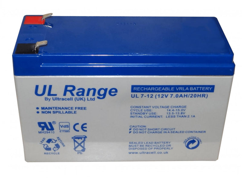 Batería sellada AGM 12V 7AH para aplicaciones de Clickbox