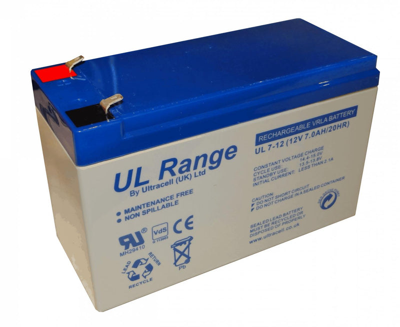 Batería sellada AGM 12V 7AH para aplicaciones de Clickbox