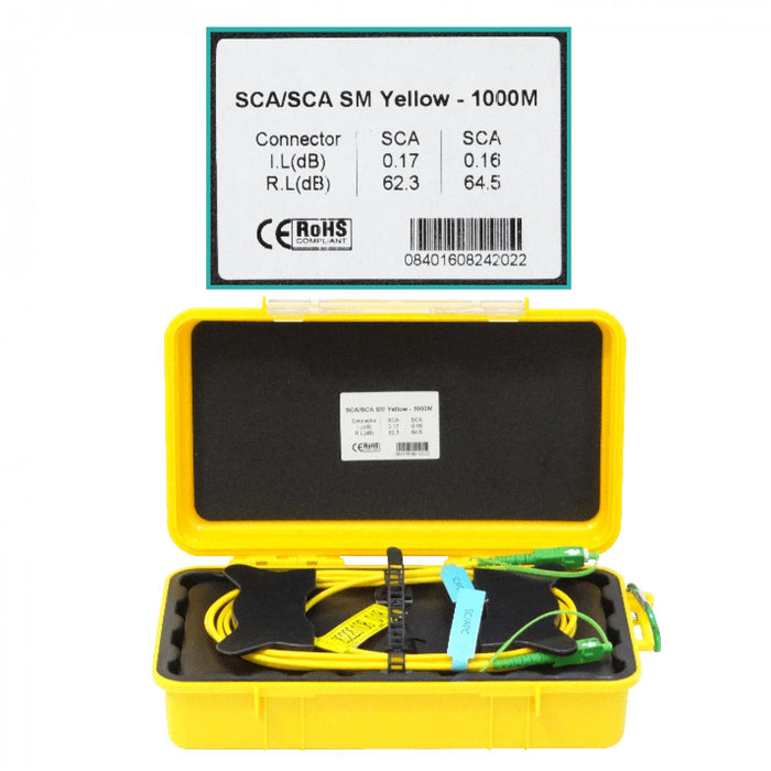 Bobina de Fibra Óptica Monomodo 9/125 SC-SC/APC Clickbox