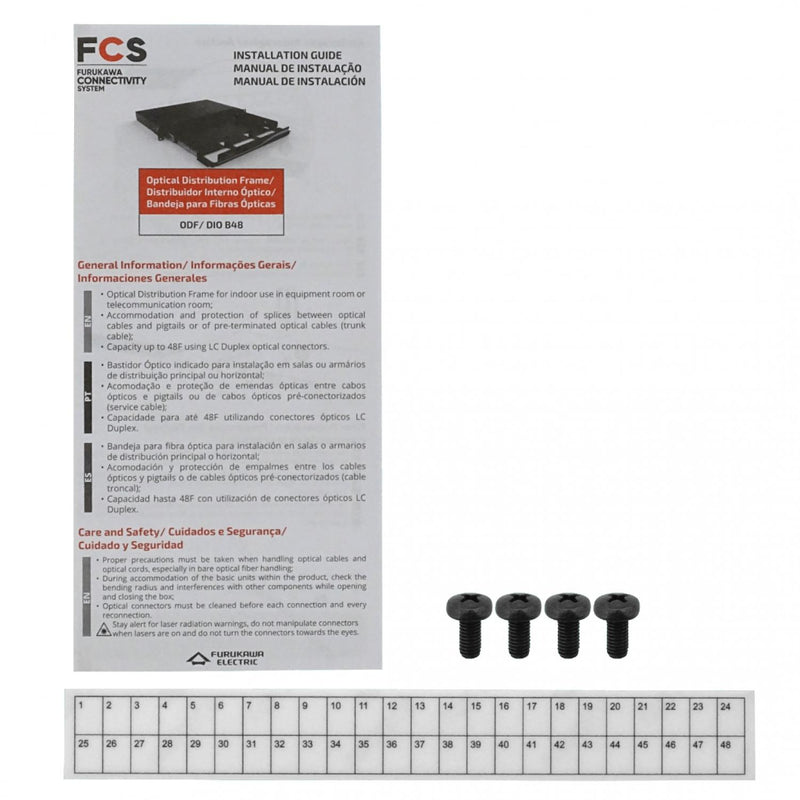 Cabecera Fibra Deslizable 1U Vacia Mod Basic DIO Clickbox