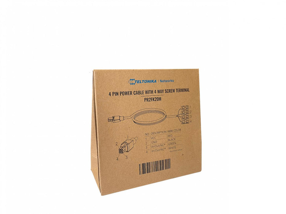 Cable de alimentación TELTONIKA Microfit-2x2 con Clickbox