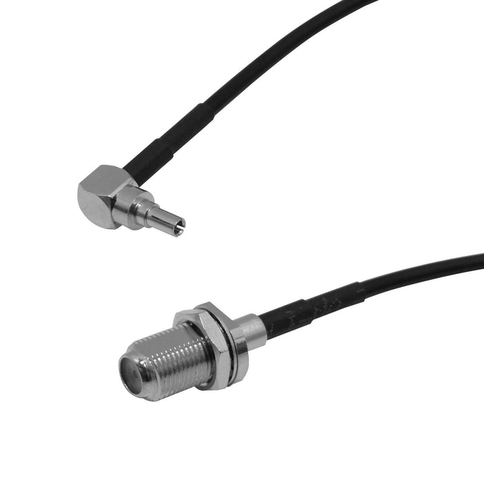 Cable coaxial CRC9-M-90Âş a F-Hembra RG174 Clickbox
