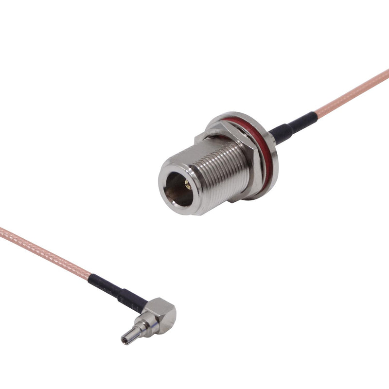 Cable coaxial N-Hembra CRC9 13-cm para conexiones Clickbox