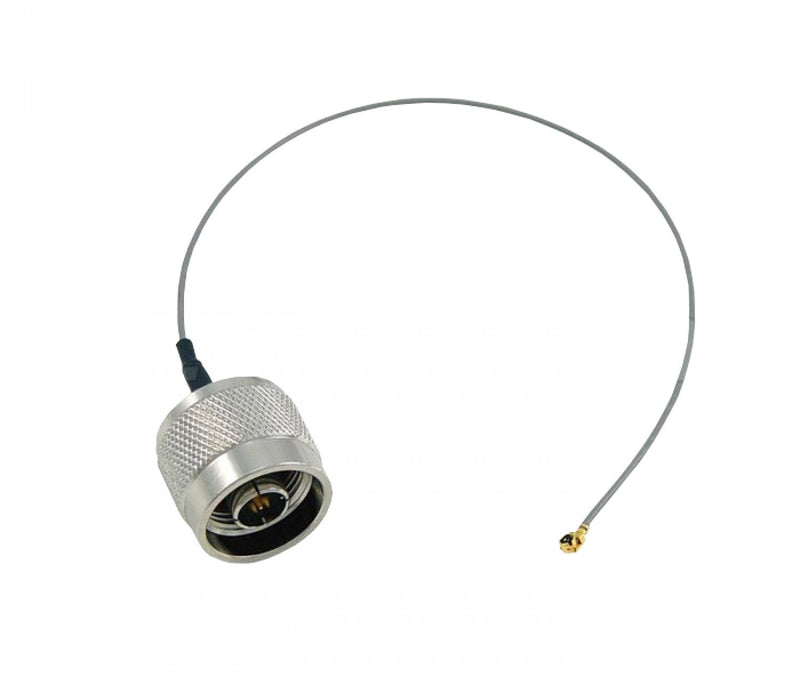 Cable coaxial negro de 20cm U.FL N-Macho Clickbox