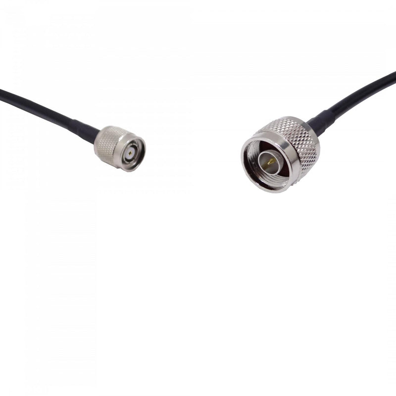 Cable Coaxial Negro 30cm RPTNC-Macho N-Macho Clickbox
