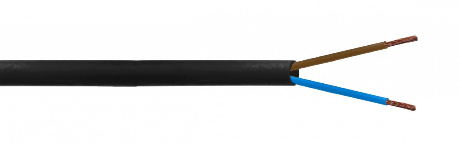 Cable eléctrico negro RVV 2x0,75mm 100m Clickbox