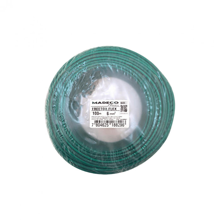 Cable eléctrico verde LSZH 6mm H07Z-1 Clickbox