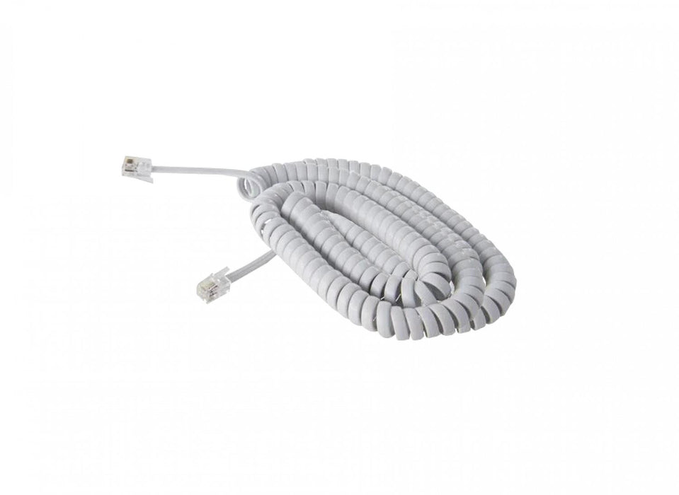 Cable espiralado RJ9 M-M de 7,5mt para teléfono Clickbox
