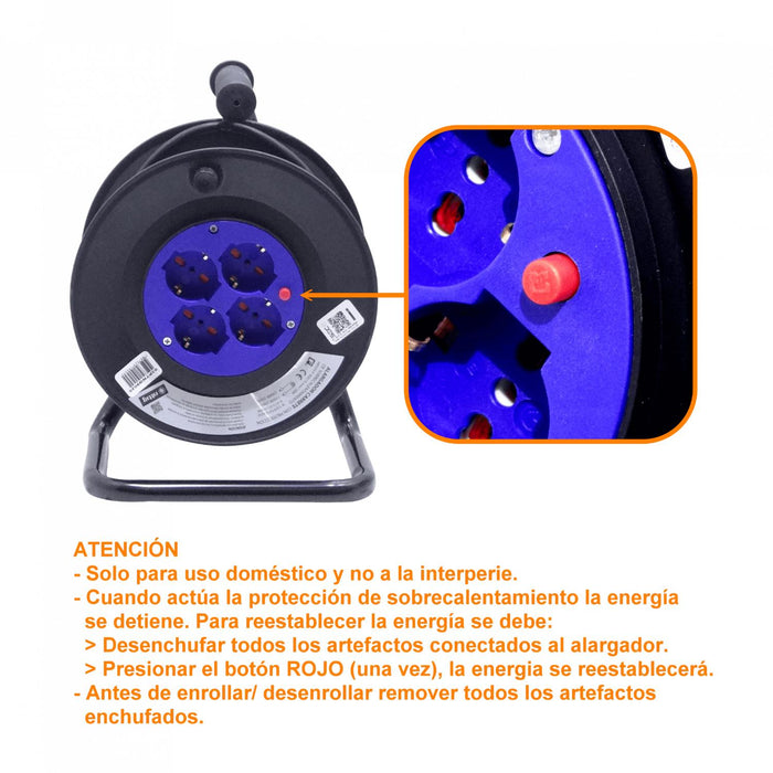 Cable de extensión RITTIG 25mts Carrete Clickbox