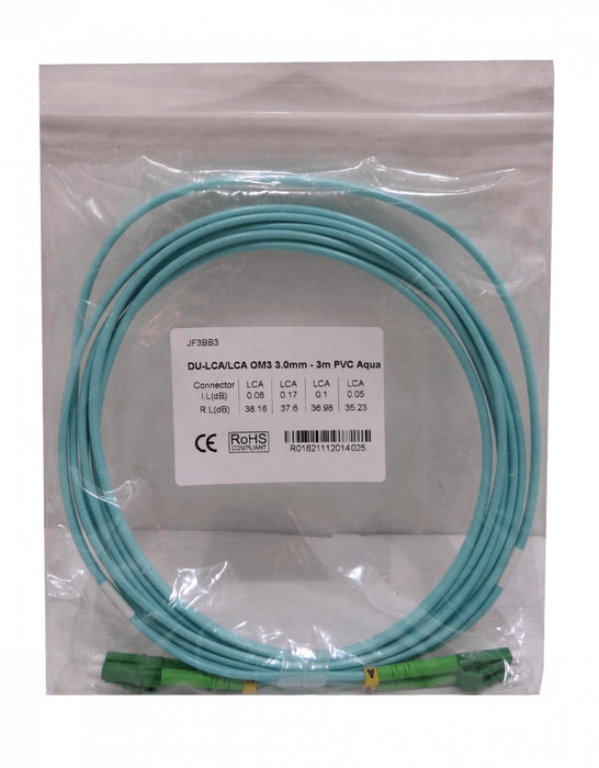 Cable de fibra óptica LC/APC-LC/APC OM3 multimodo Clickbox