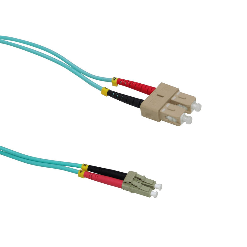 Cable de Fibra Óptica LC-SC OM3 Multimodo 1mt Clickbox