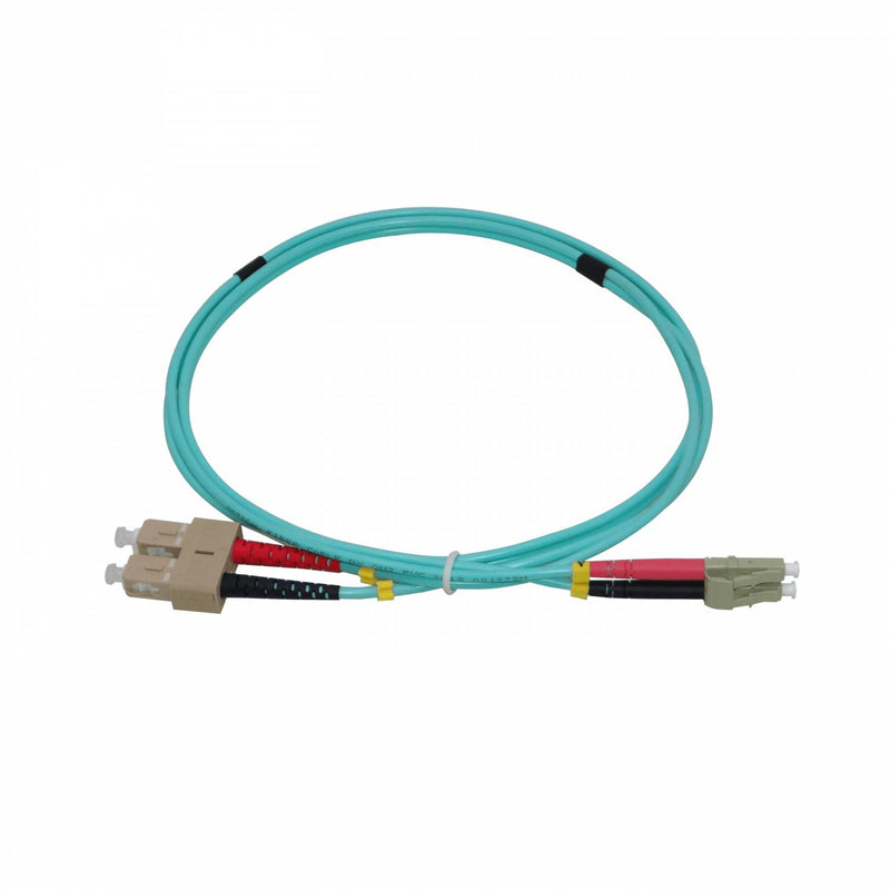 Cable de Fibra Óptica LC-SC OM3 Multimodo 1mt Clickbox