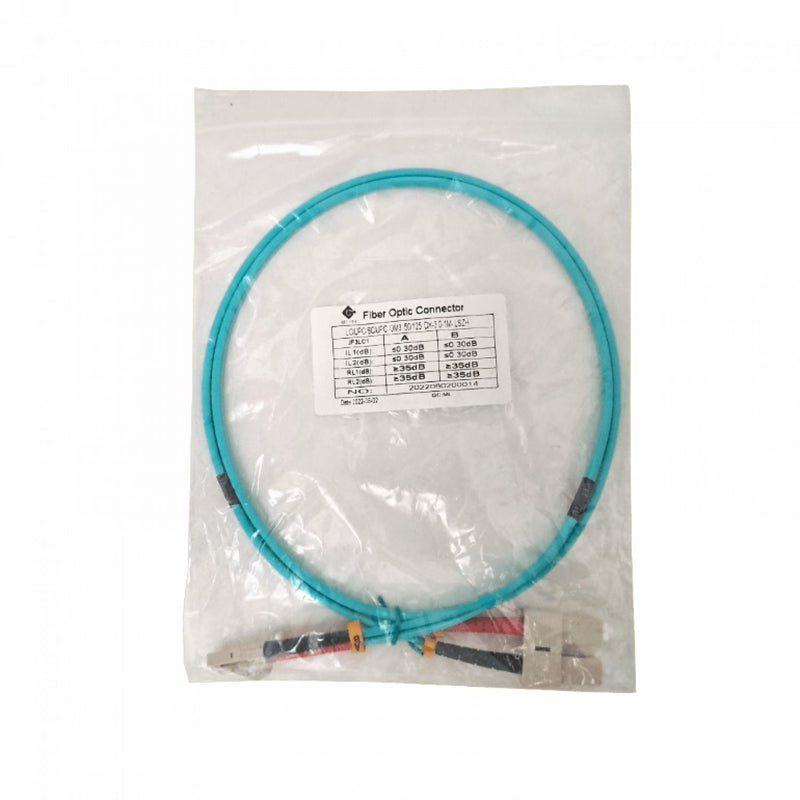 Cable de Fibra Óptica LC-SC OM3 Multimodo 1mt Clickbox