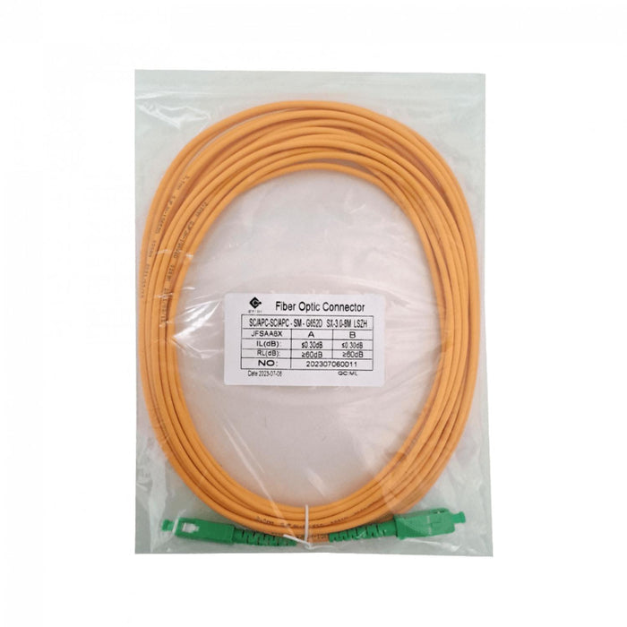Cable de Fibra Óptica Monomodo 8mt SC/APC-SC/APC Clickbox