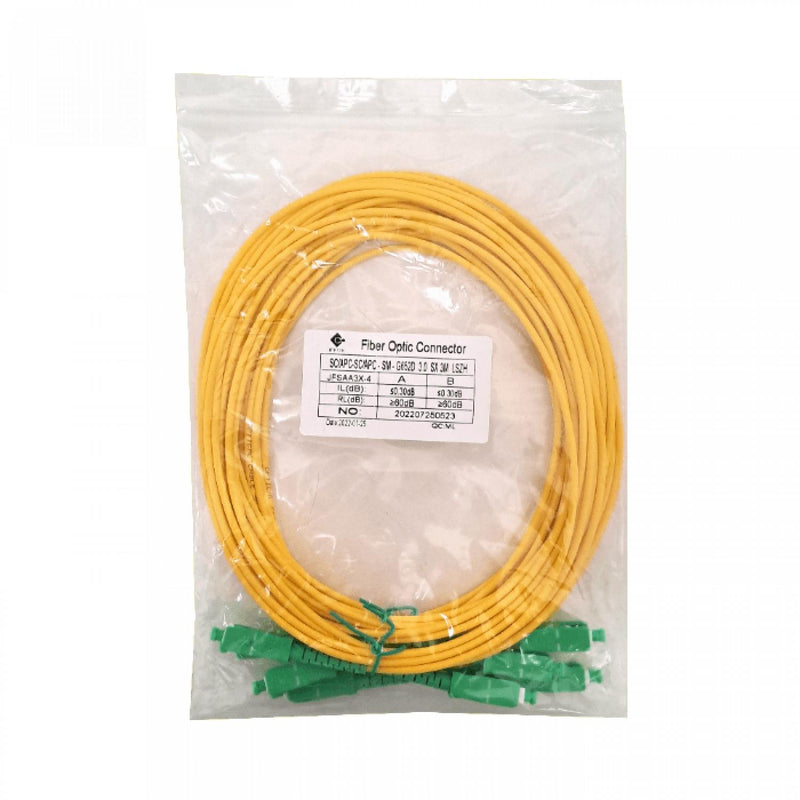 Cable de fibra óptica monomodo SC/APC-SC/APC 3m 4 Clickbox