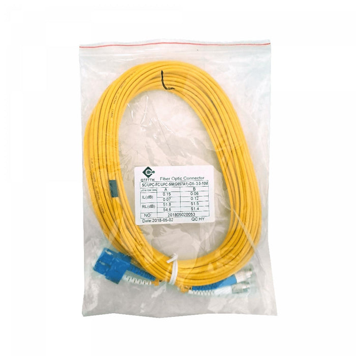 Cable de Fibra Óptica Monomodo SC-FC 10mt 9/125um Clickbox