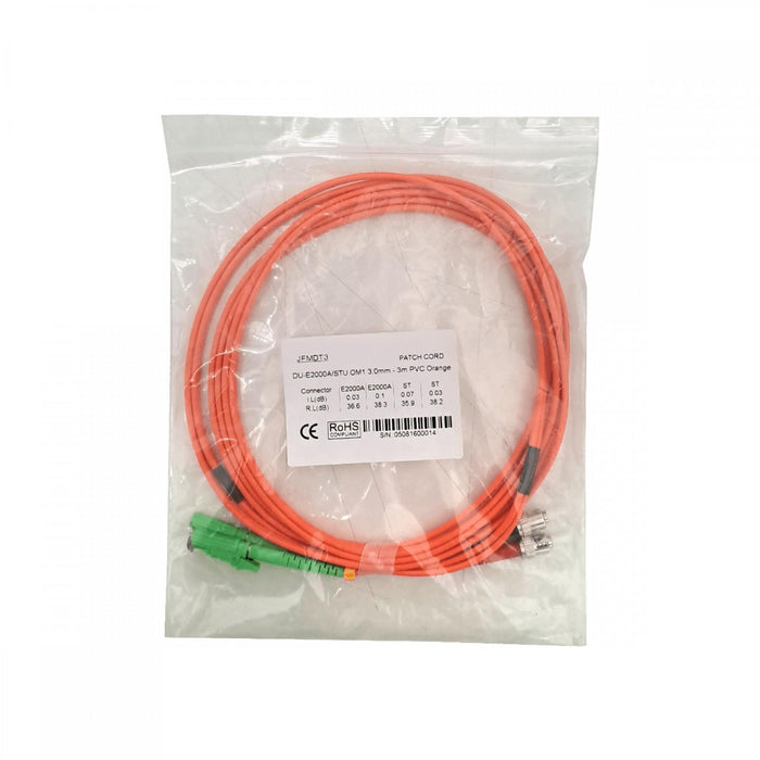 Cable de fibra óptica multimodo OM1 de 3 metros Clickbox