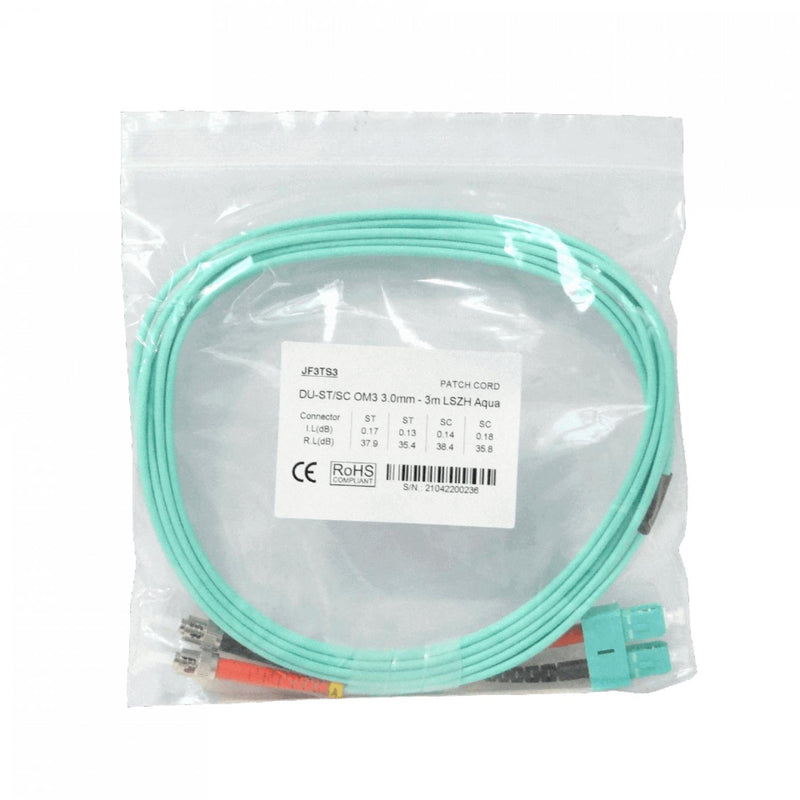 Cable de fibra óptica OM3 multimodo 50/125um 3mt Clickbox