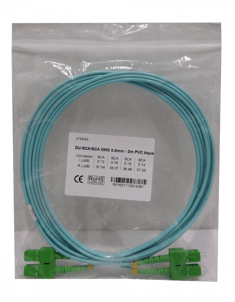 Cable de fibra óptica SC/APC-SC/APC OM3 multimodo Clickbox