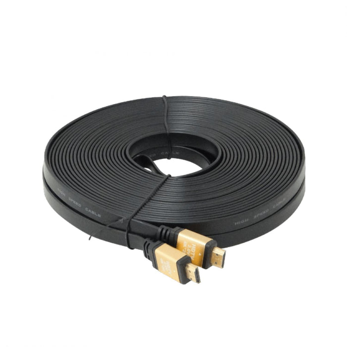 Cable HDMI-M HDMI-M plano 20m negro Clickbox
