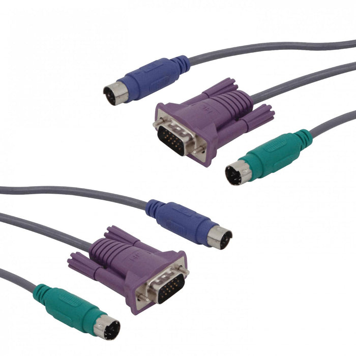 Cable KVM VGA-PS2/Macho-Macho 1.5mt Clickbox