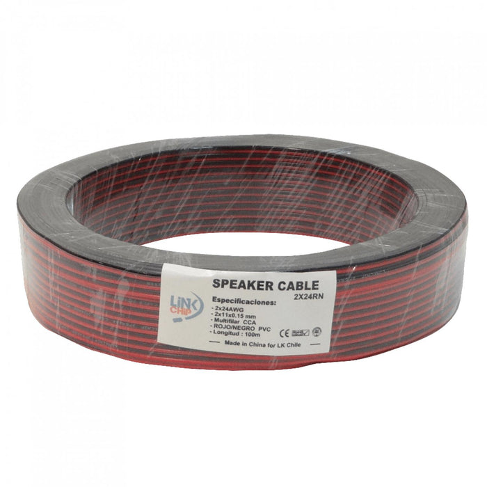 Cable paralelo 2x24AWG CCA 2x0,2mm2 100mt Clickbox
