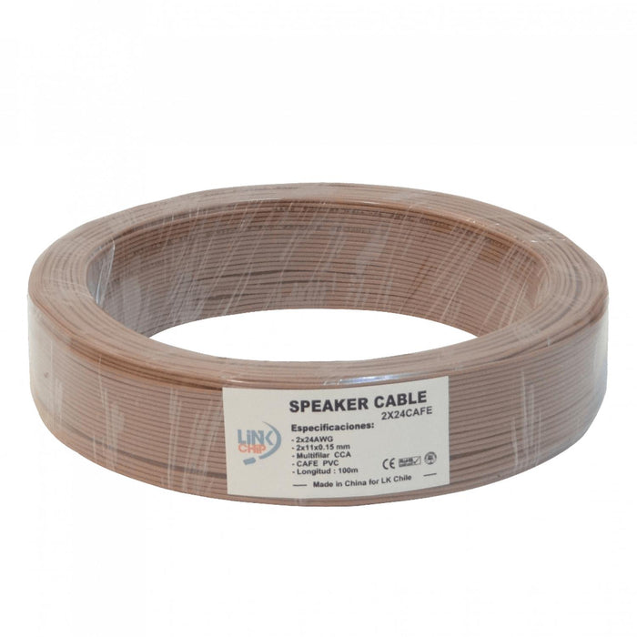 Cable paralelo multifilar café 2x24AWG CCA Clickbox