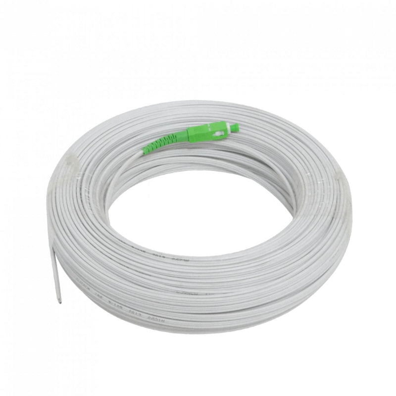 Cable de Pigtail Monomodo SM SC/APC Blanco 50mt Clickbox