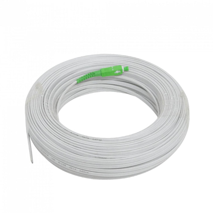 Cable de Pigtail Monomodo SM SC/APC Blanco 50mt Clickbox