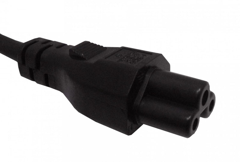 Cable de Poder Negro 0,6mt Trebol-C5-Hembra Clickbox