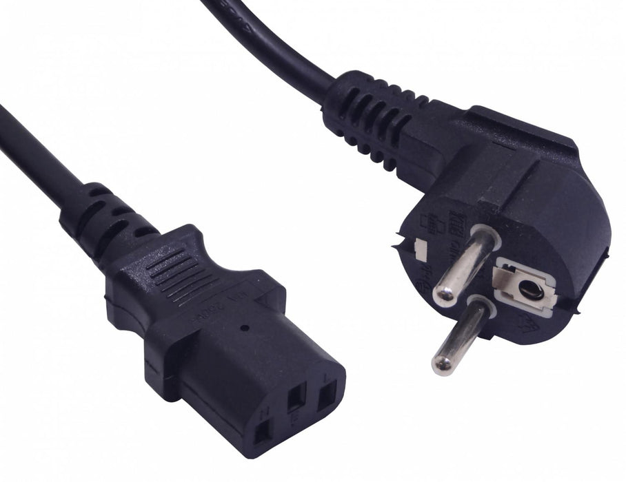 Cable de Poder Schuko-Macho C13-Hembra 1,2-1,8mt Clickbox