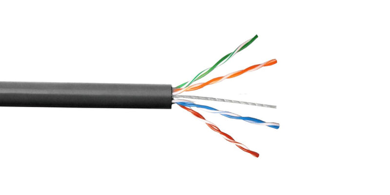 Cable de red Cat5e 100m negro UTP unifilar Clickbox
