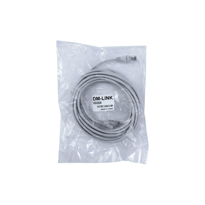 Cable de red Cat5e 5mt Gris RJ45 CCA Clickbox
