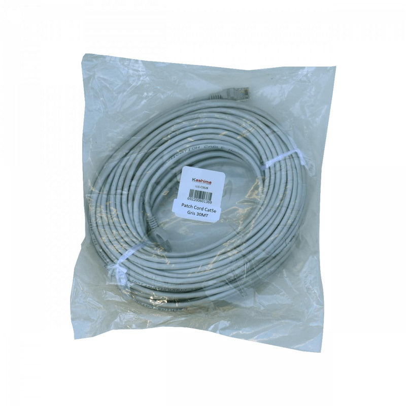 Cable de red CAT5E UTP CCA 30mt Gris Clickbox