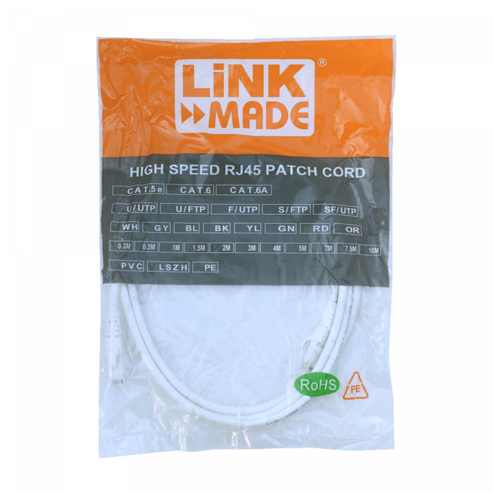 Cable de Red Cat6 U/UTP Blanco LSZH 2m Clickbox