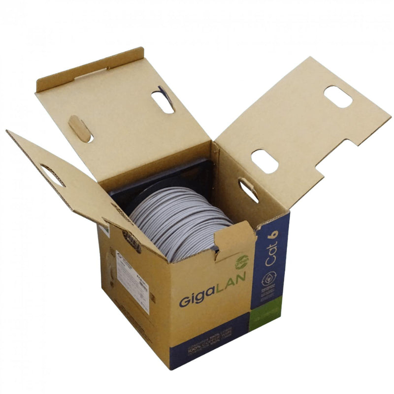 Cable de red CAT6 UTP LSZH gris de 305m Clickbox