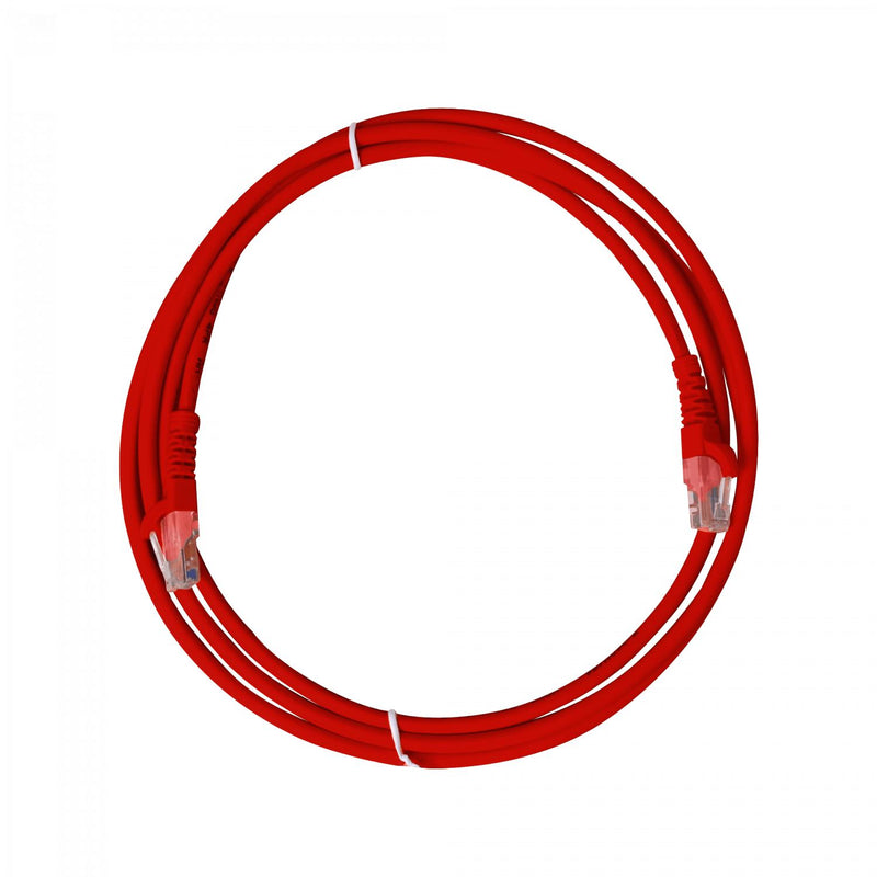 Cable de Red Cruzado Cat6 2m Rojo U/UTP Clickbox