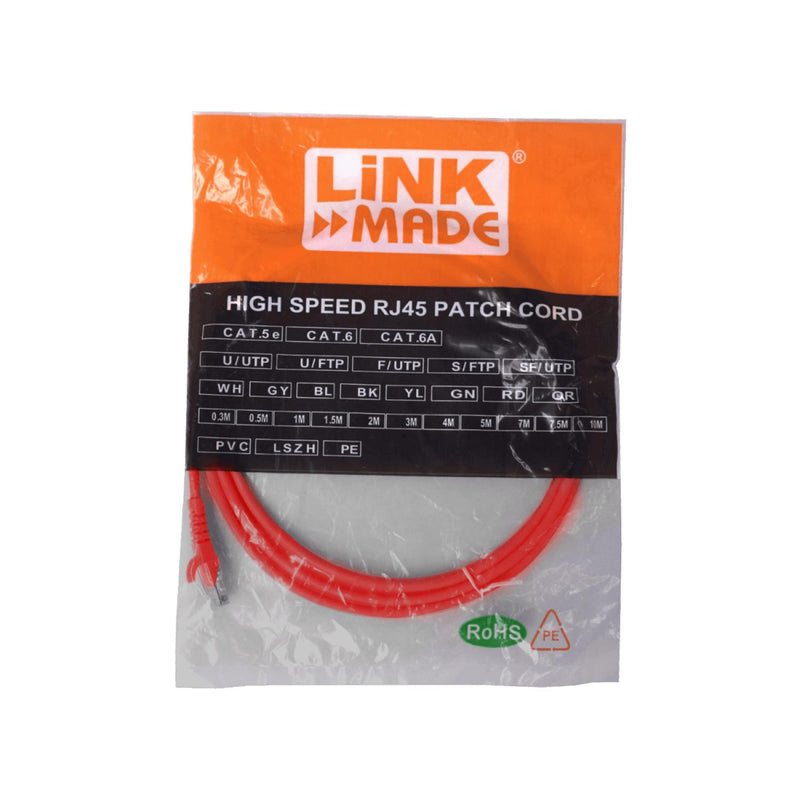 Cable de Red Cruzado Cat6 2m Rojo U/UTP Clickbox