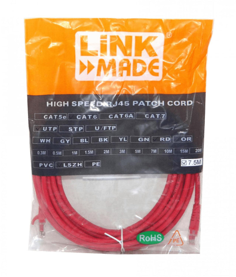 Cable de Red Cruzado Cat6 LINKMADE 7,5m Clickbox