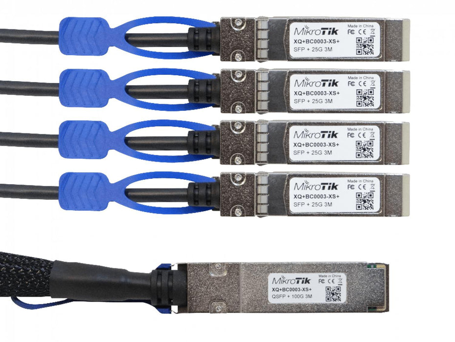 Cable de red MikroTik QSFP28-100G x1 SFP28-25G x4 Clickbox