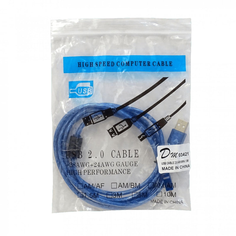 Cable USB 2.0 A-M 5pin/mini/B-M 5m con Clickbox