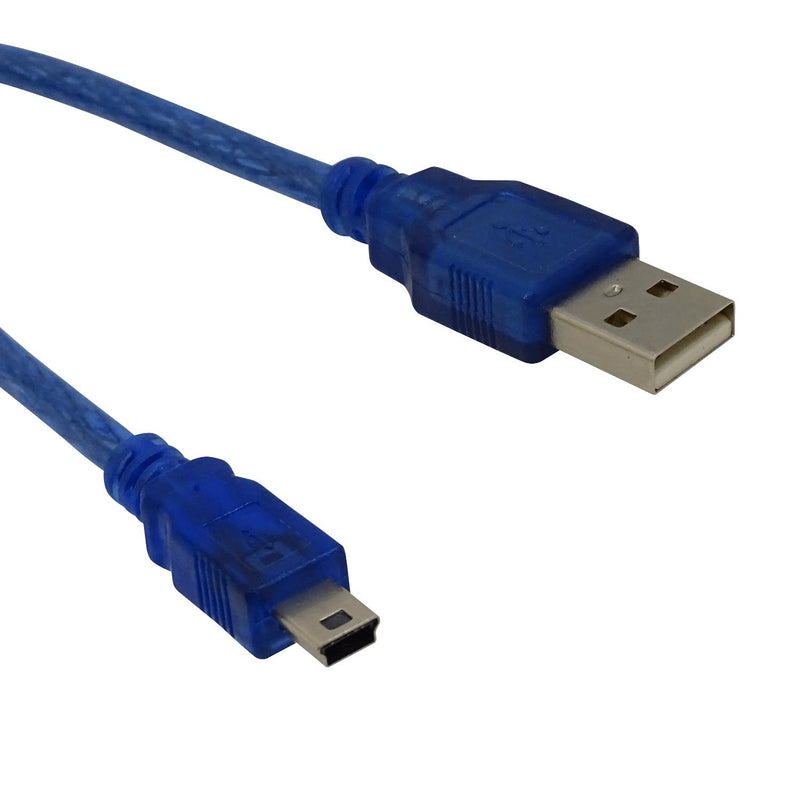 Cable USB 2.0 A-M 5pin/mini/B-M 5m con Clickbox