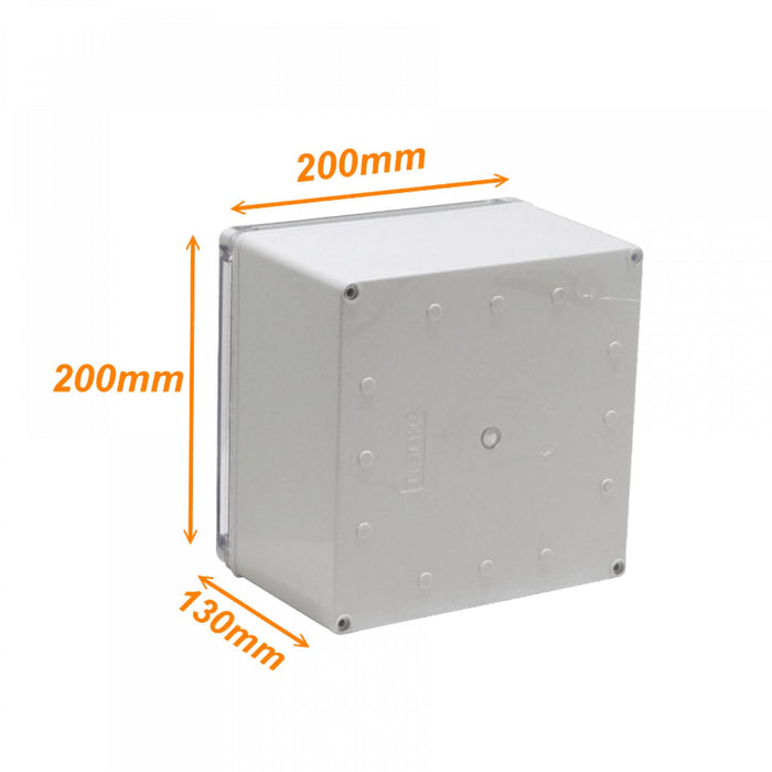 Caja ABS IP66 200x200x130mm con Tapa Transparente Clickbox