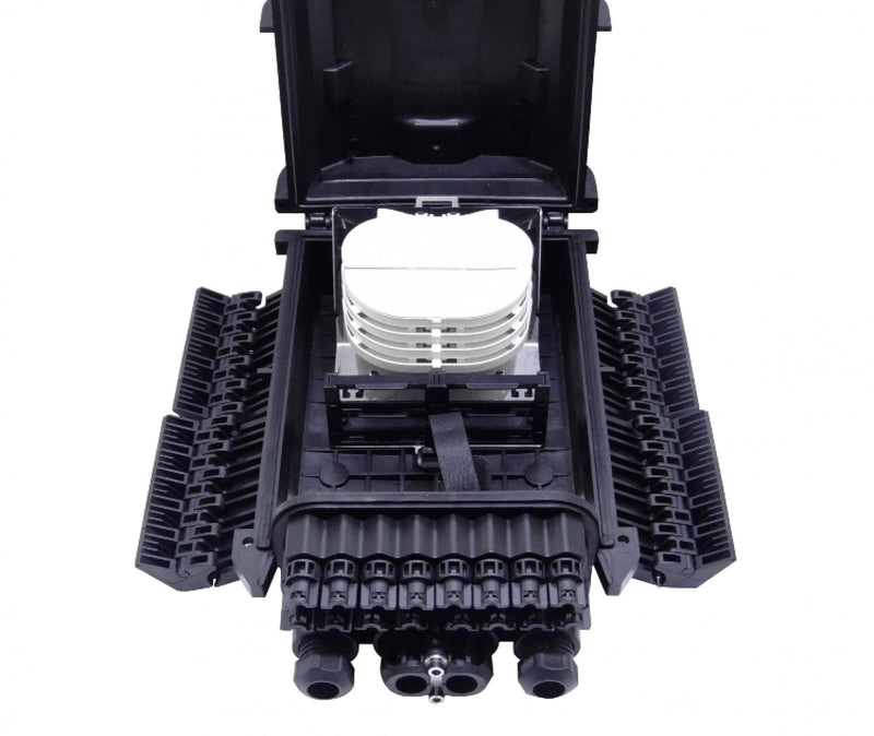 Caja de Empalme para 96 Fusiones de Fibra Clickbox