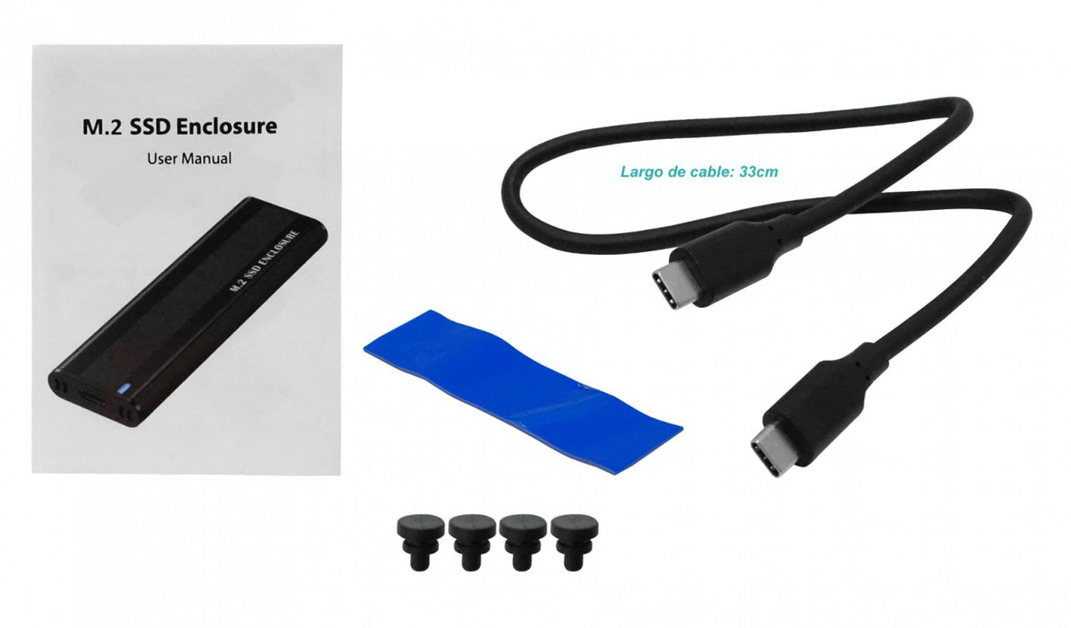 Caja externa USB-C para SSD M.2 NVMe Clickbox