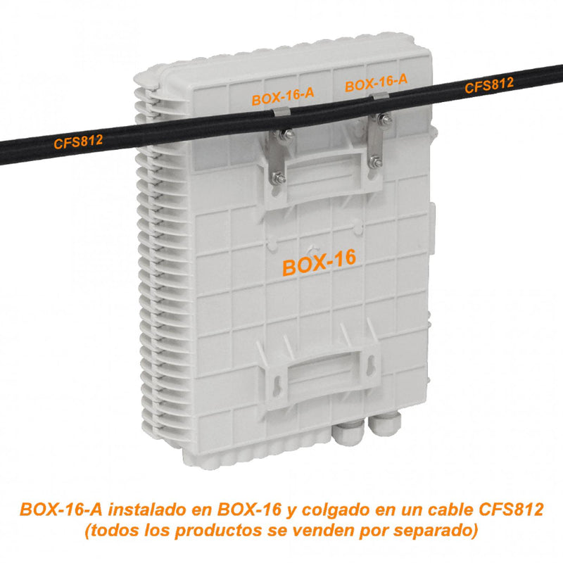 Caja Fibra Blanca 16-CL-Rectang 2-Estopa IP65 Clickbox